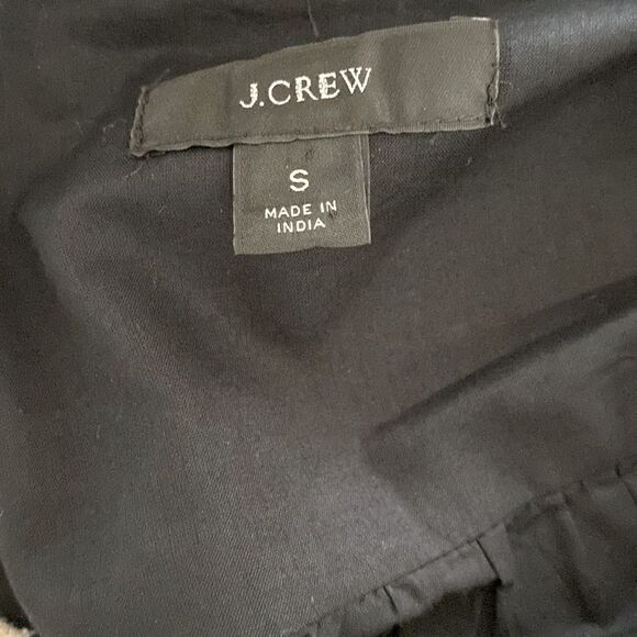 J. Crew Soutache Trim Black V Neck Long Sleeve Tunic Cotton Small - Picture 8 of 8